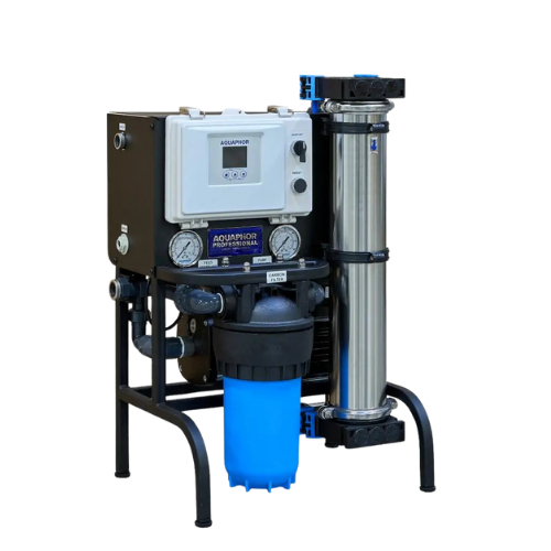 מערכת אוסמוזה הפוכה תעשייתית 150 ליטר בשעה עם מערכת בקרה מתקדמת ומשאבת לחץ גבוהה